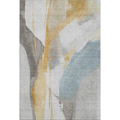 Luxury Washable Indoor/Outdoor Ravenna Gold 8' x 10' Rug