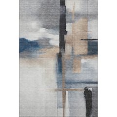 Luxury Washable Indoor/Outdoor Ravenna Blue 8' x 10' Rug