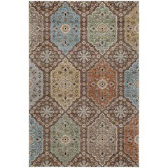 Indoor/Outdoor Silk Road Chocolate 6'6" x 9'6" Rug