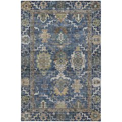 Indoor/Outdoor Silk Road Navy 6'6" x 9'6" Rug