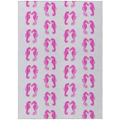 Indoor/Outdoor Seabreeze SZ15 Flamingo Washable 8' x 10' Rug