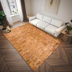 Laredo Brown Animal Patchwork 5' x 7'6" Area Rug Brown ALR34
