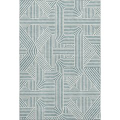 Luxury Washable Indoor/Outdoor The Reserve Teal 8' x 10' Rug