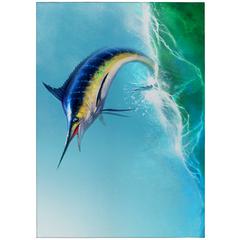 Indoor/Outdoor Harpswell AHP32 Blue Washable 8' x 10' Rug