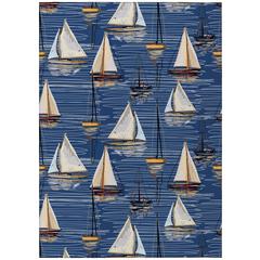 Indoor/Outdoor Harpswell AHP38 Blue Washable 8' x 10' Rug