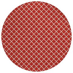 Indoor/Outdoor York YO1 Red Washable 8' x 8' Rug