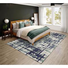 Bravado Purple Contemporary Abstract 5' x 7'6" Area Rug Purple ABV35