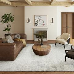 Rylee Gray Transitional Abstract 5' x 7'6" Area Rug Gray ARY31