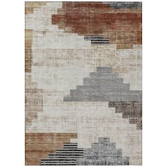 Machine Washable Indoor/Outdoor Chantille Paprika 9' x 12' Rug