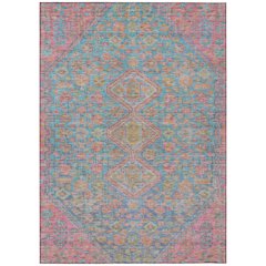 Machine Washable Indoor/Outdoor Chantille Sky 9' x 12' Rug