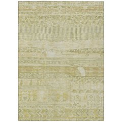 Machine Washable Indoor/Outdoor Chantille Tan 9' x 12' Rug