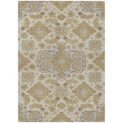 Machine Washable Indoor/Outdoor Chantille Beige 9' x 12' Rug