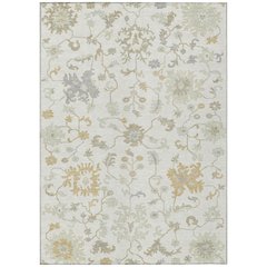 Machine Washable Indoor/Outdoor Chantille Ivory 9' x 12' Rug