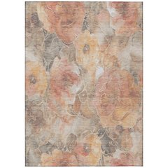 Machine Washable Indoor/Outdoor Chantille Peach 9' x 12' Rug