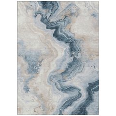 Machine Washable Indoor/Outdoor Chantille Beige 9' x 12' Rug