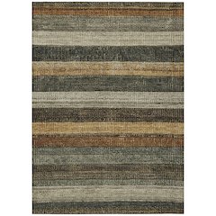 Machine Washable Indoor/Outdoor Chantille Khaki 9' x 12' Rug