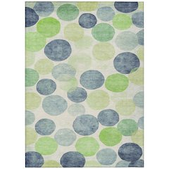 Machine Washable Indoor/Outdoor Chantille Navy 9' x 12' Rug