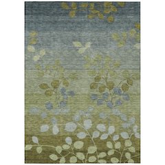 Machine Washable Indoor/Outdoor Chantille Olive 9' x 12' Rug