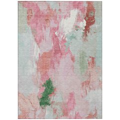 Machine Washable Indoor/Outdoor Chantille Blush 9' x 12' Rug