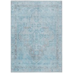 Machine Washable Indoor/Outdoor Chantille Sky 9' x 12' Rug