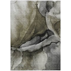Machine Washable Indoor/Outdoor Chantille Gray 9' x 12' Rug