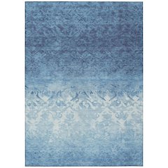 Machine Washable Indoor/Outdoor Chantille Denim 9' x 12' Rug
