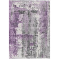 Machine Washable Indoor/Outdoor Chantille Purple 9' x 12' Rug