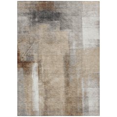 Machine Washable Indoor/Outdoor Chantille Beige 9' x 12' Rug