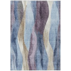 Machine Washable Indoor/Outdoor Chantille Denim 9' x 12' Rug