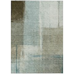 Machine Washable Indoor/Outdoor Chantille Seafoam 9' x 12' Rug
