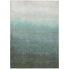 Machine Washable Indoor/Outdoor Chantille Seafoam 9' x 12' Rug