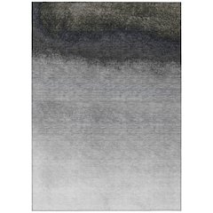 Machine Washable Indoor/Outdoor Chantille Silver 9' x 12' Rug