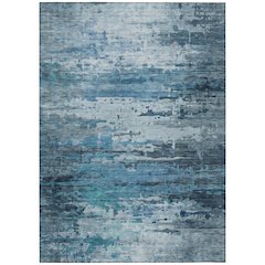 Machine Washable Indoor/Outdoor Chantille ACN2034 Blue 9' x 12' Rug