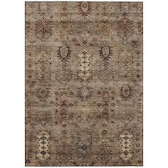 Machine Washable Indoor/Outdoor Chantille ACN2047 Brown 9' x 12' Rug
