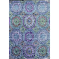 Machine Washable Indoor/Outdoor Chantille ACN2049 Blue 9' x 12' Rug
