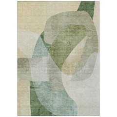 Machine Washable Indoor/Outdoor Chantille ACN2057 Aloe 9' x 12' Rug