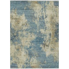 Machine Washable Indoor/Outdoor Chantille ACN2066 Blue 9' x 12' Rug