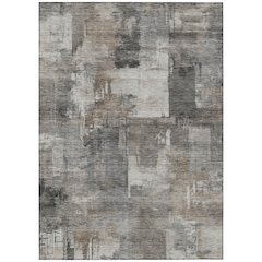 Machine Washable Indoor/Outdoor Chantille ACN2069 Pewter 9' x 12' Rug