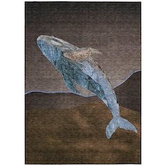 Machine Washable Indoor/Outdoor Chantille ACN2078 Brown 9' x 12' Rug