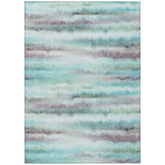 Machine Washable Indoor/Outdoor Chantille ACN2098 Teal 9' x 12' Rug