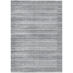 Machine Washable Indoor/Outdoor Chantille ACN2101 Gray 9' x 12' Rug