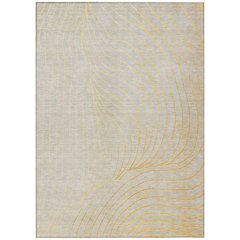 Machine Washable Indoor/Outdoor Chantille ACN2107 Gold 9' x 12' Rug