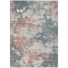 Machine Washable Indoor/Outdoor Chantille ACN2114 Coral 9' x 12' Rug