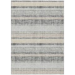 Machine Washable Indoor/Outdoor Chantille ACN2122 Black 9' x 12' Rug