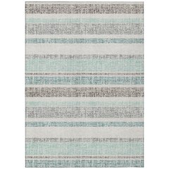 Machine Washable Indoor/Outdoor Chantille ACN2122 Teal 9' x 12' Rug