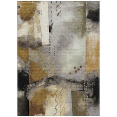 Machine Washable Indoor/Outdoor Chantille ACN2127 Chocolate 9' x 12' Rug
