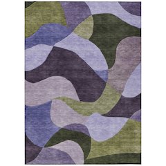 Machine Washable Indoor/Outdoor Chantille ACN2141 Purple 9' x 12' Rug