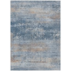 Machine Washable Indoor/Outdoor Chantille ACN2146 Denim 9' x 12' Rug
