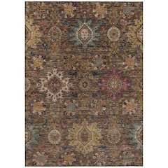 Machine Washable Indoor/Outdoor Chantille ACN2151 Chocolate 9' x 12' Rug