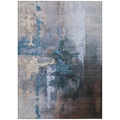 Machine Washable Indoor/Outdoor Chantille ACN2157 Blue 9' x 12' Rug